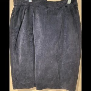 Dark Navy Leather Skirt Size 10